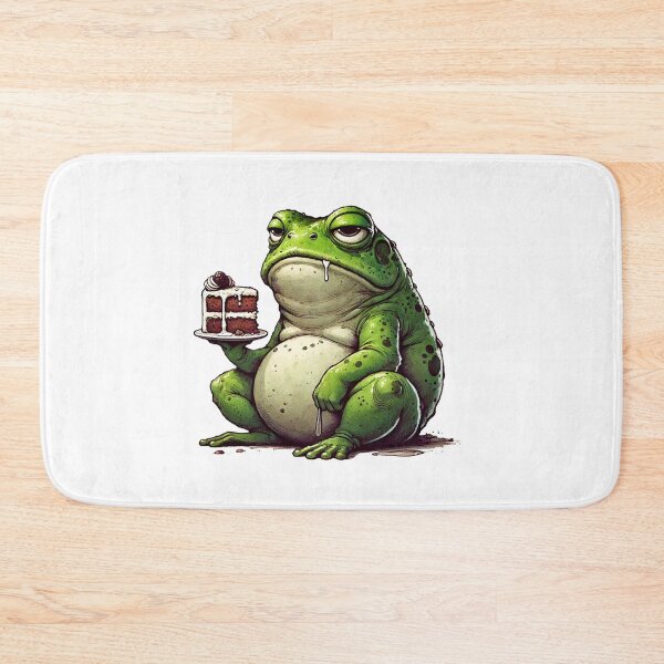Item preview, Unimpressed Frog with Cake Regrets designed and sold by Sweetnotsour.
