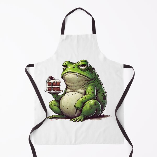 Item preview, Unimpressed Frog with Cake Regrets designed and sold by Sweetnotsour.