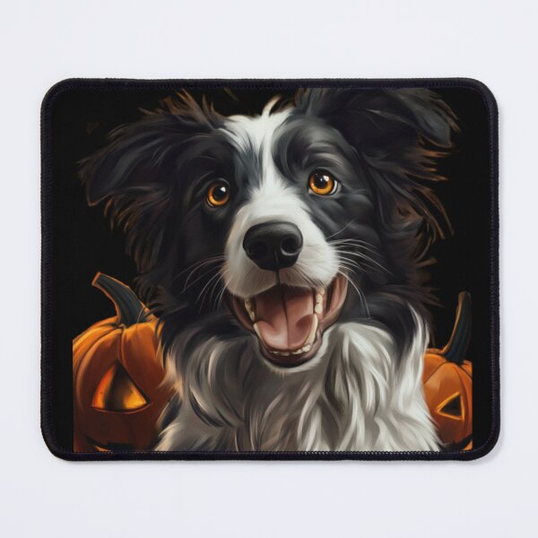 Item preview, Adorable Border Collie with Pumpkins. designed and sold by Kyumi12.