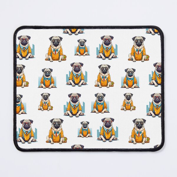Item preview, Dorky Pug in Glasses Pattern 2 designed and sold by Tom-Johnson.