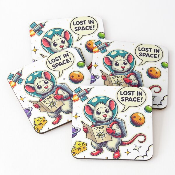 Item preview, Lost in Space Astronaut Rat Sticker - Comic Style designed and sold by ANIARTONLINE.