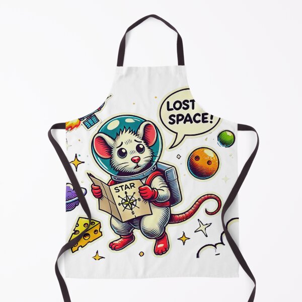 Artikelvorschau, Lost in Space Astronaut Ratte Aufkleber - Comic-Stil entworfen und verkauft von ANIARTONLINE.