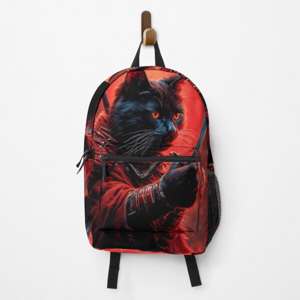 Item preview, Black Samurai Cat Red Eyes designed and sold by NPC-Trader.