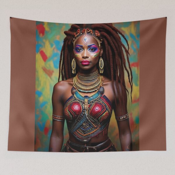 Item preview, Nigerian pretty young woman with dreadlocks designed and sold by tribal-fiction.