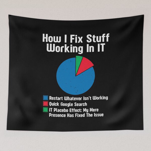 Item preview, How I Fix Stuff Working in It, Tech Support Geek Nerd designed and sold by Rahjihan.