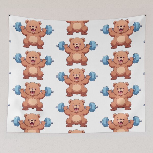 Item preview, Squatting Grizzly Bear  designed and sold by FreshArtFusion.