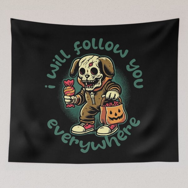 Item preview, Creepy Halloween Skeleton Dog Stalker designed and sold by LuminOrb.