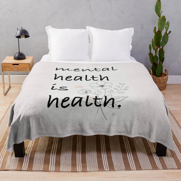 Item preview, Mental health is health, elegant floral design designed and sold by Jonesetcetera.