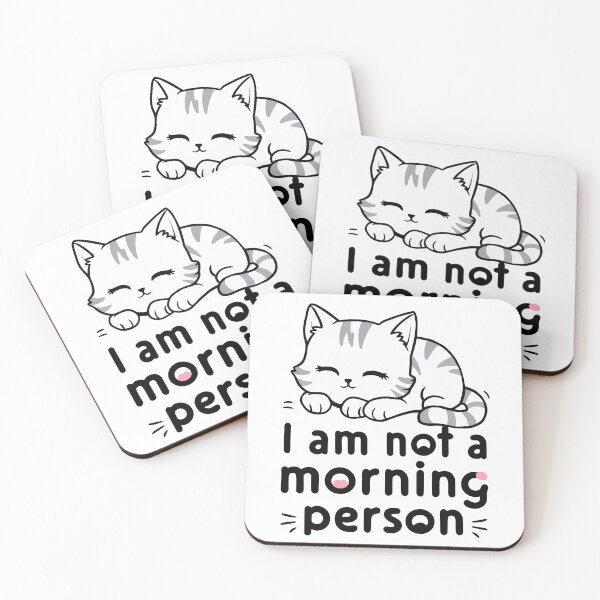 Item preview, Not a morning cat designed and sold by feelmydance.