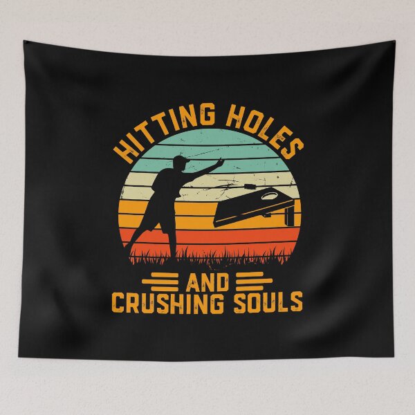 Item preview, Hitting Holes and Crushing Souls Funny Cornhole designed and sold by Rahjihan.