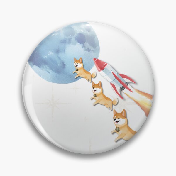 Item preview, Shiba Dogs Going to the Moon designed and sold by AyaJP.