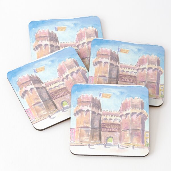 Item preview, Valencia Gate Torres de Serranos Scene in Spain designed and sold by artshop77.