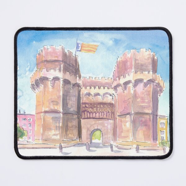 Item preview, Valencia Gate Torres de Serranos Scene in Spain designed and sold by artshop77.