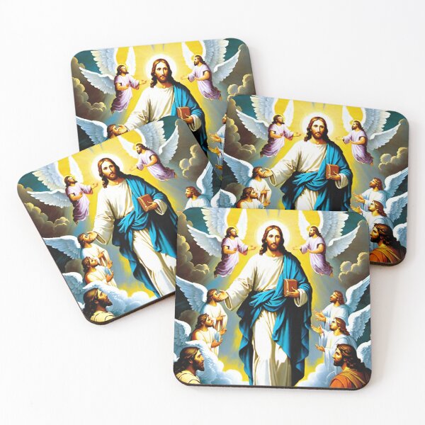 Item preview, Jesus In Heaven In The Sky With Angels | Faith And Art designed and sold by FaithAndArt.