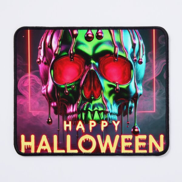 Item preview, Happy Halloween Neon Skull designed and sold by ARTCLAYSTO.