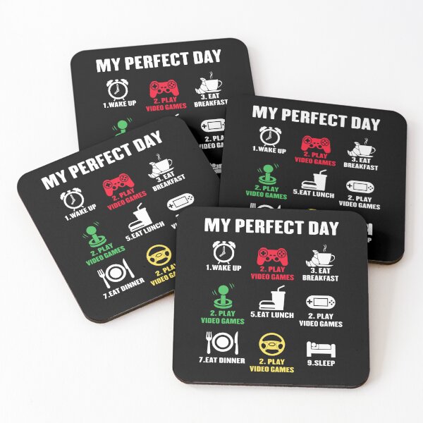 Item preview, My Perfect Day Play Video Games Funny Gamer Gaming designed and sold by Rahjihan.