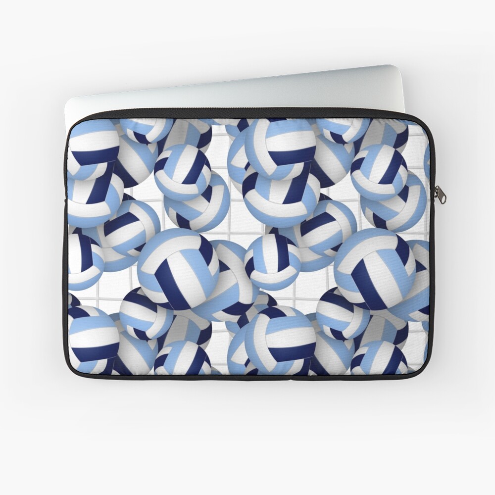 volleyballs and net pattern laptop case