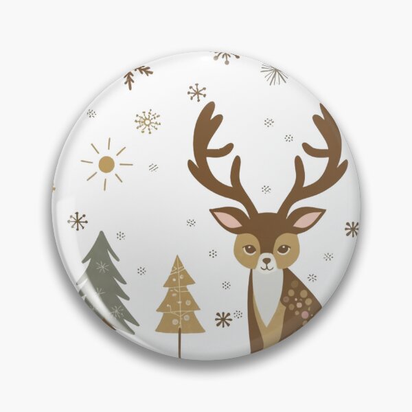 Item preview, Enchanted Forest Christmas | Deer and Snowflake Holiday Decor for Mugs, Stickers & Magnets designed and sold by HahaHandlesHub.