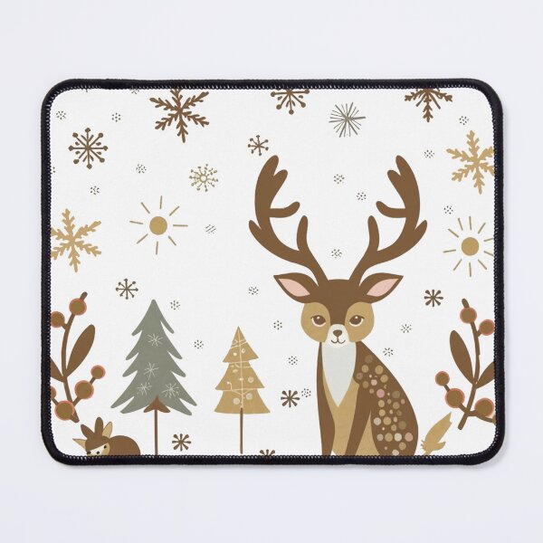 Item preview, Enchanted Forest Christmas | Deer and Snowflake Holiday Decor for Mugs, Stickers & Magnets designed and sold by HahaHandlesHub.