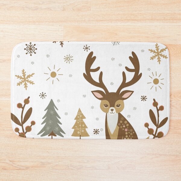 Item preview, Enchanted Forest Christmas | Deer and Snowflake Holiday Decor for Mugs, Stickers & Magnets designed and sold by HahaHandlesHub.