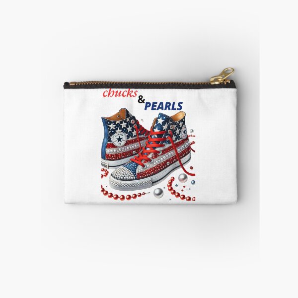 Item preview, Chucks & Pearls: A Patriotic Statement T-shirt, Chucks & Pearls 2024 T-shirt, Madam President 2024, Kamala Harris Shirt, Womens Power Shirts, designed and sold by ryndigital.