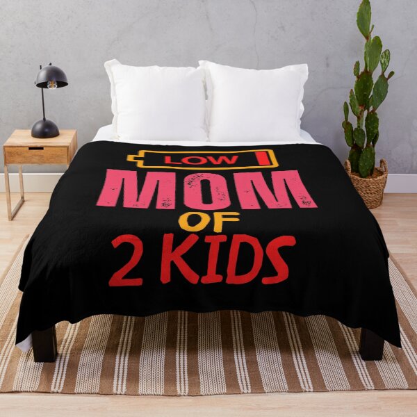 Item preview, Exhausted Mom of 2 Kids - Out of Battery Funny Quote Design designed and sold by Colorful-Garden.