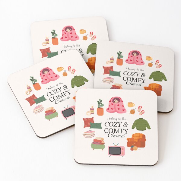 Item preview, I belong to the Cozy & Comfy Crowd - Vignette with cute illustrations for the homebody designed and sold by SusanDee.