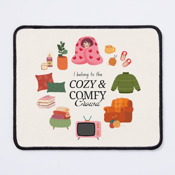 Item preview, I belong to the Cozy & Comfy Crowd - Vignette with cute illustrations for the homebody designed and sold by SusanDee.