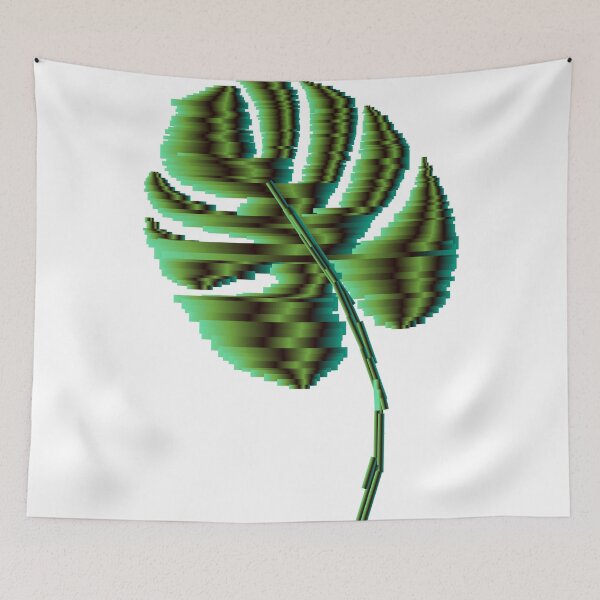 Item preview, Vaporwave pixel monstera designed and sold by Iwanttosellok.