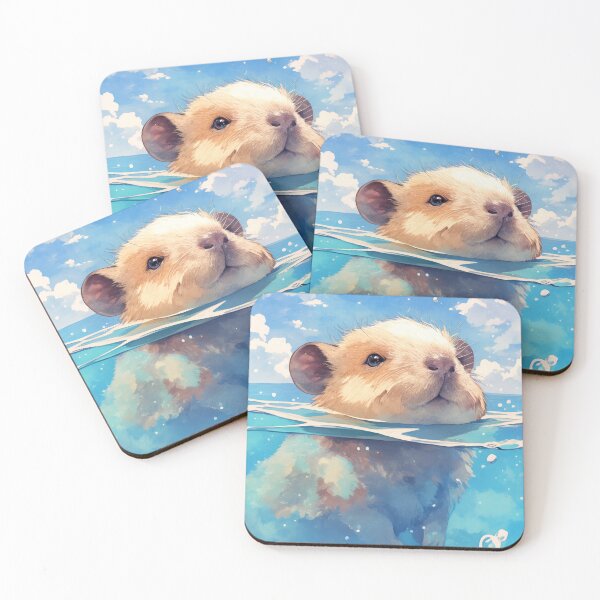 Item preview, Capybara Watery Wonderland designed and sold by AshiraCreations.