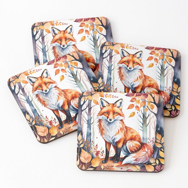 Item preview, Autumn fox in forest  designed and sold by Moonde04.