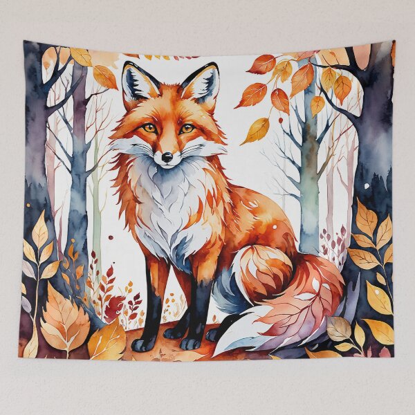 Item preview, Autumn fox in forest  designed and sold by Moonde04.