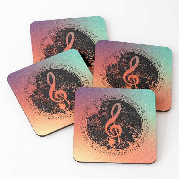 Item preview, Treble Clef & Music Notation Color Gradient designed and sold by BrightrDayMusicArt.