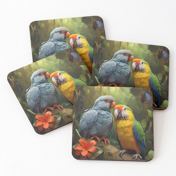 Item preview, Parrots In Jungle | Animal Art | Jungle Design | Colourful Digital Art  designed and sold by Creative-Empire.