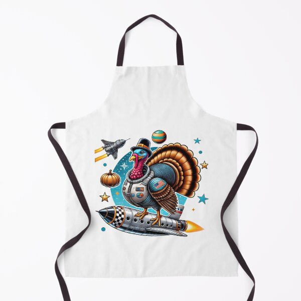 Item preview, Funny Thanksgiving Turkey Monster Ship in Space Retro designed and sold by DrawHandArt.