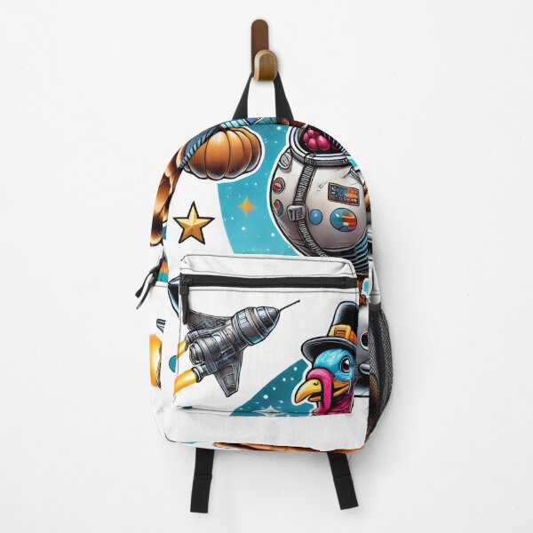 Item preview, Funny Thanksgiving Turkey Monster Ship in Space Retro designed and sold by DrawHandArt.
