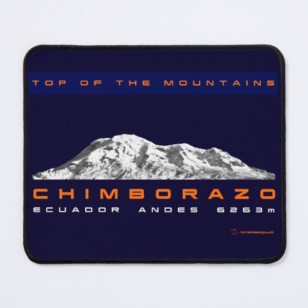 Item preview, mountain high peak Chimborazo snow Ecuador Andes white orange blue sweatshirt transparent edition designed and sold by UnnecessaryLuck.