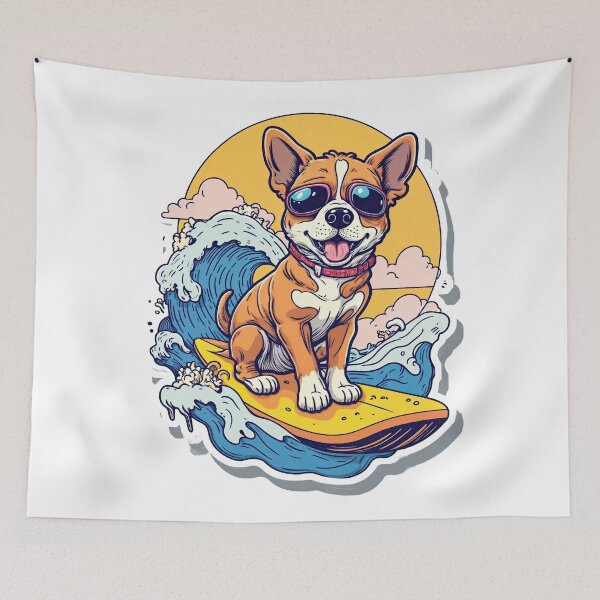 Item preview, T-Shirt Design Trending: SURFING DOG designed and sold by ForeverPrintsOK.