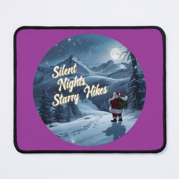 Item preview, Silent Nights, Starry Hikes - Santa Claus - Christmas Joy designed and sold by MSMPrintDesign.