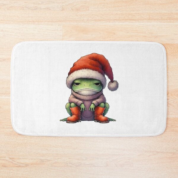 Item preview, Grumpy Christmas Frog in Cozy Sweater and Boots designed and sold by Sweetnotsour.