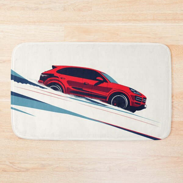 Artikelvorschau, Porsche Cayenne rast durch den Schnee Abbildung entworfen und verkauft von blackdogshop.