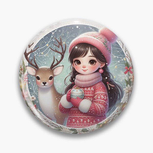 Item preview, Christmas Spirit: Girl Spreading Holiday Cheer designed and sold by Emilyprintart.