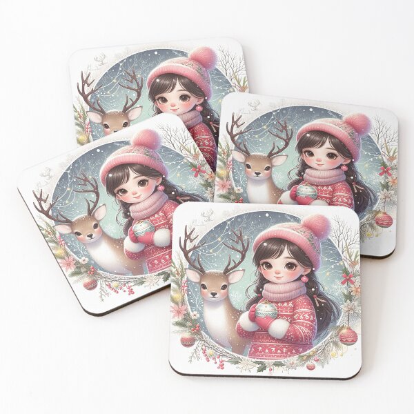 Item preview, Christmas Spirit: Girl Spreading Holiday Cheer designed and sold by Emilyprintart.