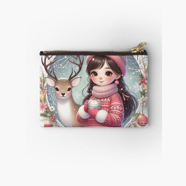 Item preview, Christmas Spirit: Girl Spreading Holiday Cheer designed and sold by Emilyprintart.