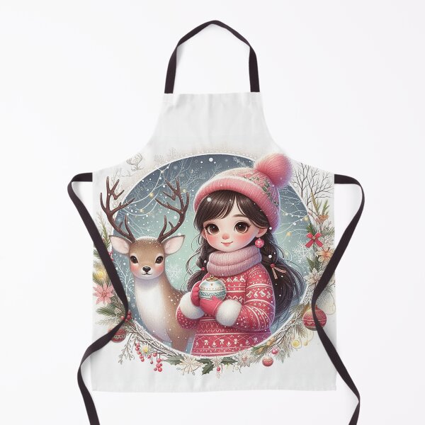 Item preview, Christmas Spirit: Girl Spreading Holiday Cheer designed and sold by Emilyprintart.