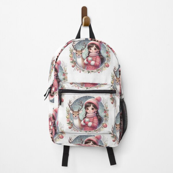 Item preview, Christmas Spirit: Girl Spreading Holiday Cheer designed and sold by Emilyprintart.