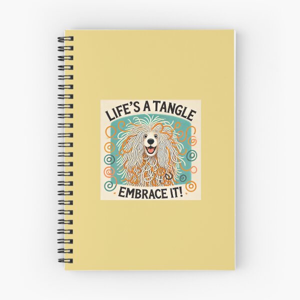 Item preview, Life's a Tangle, Embrace It! - Whimsical Puli Dog Illustration designed and sold by ANIARTONLINE.