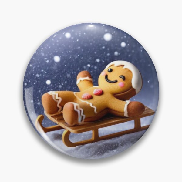 Item preview, CUTE FUNNY SLED SNOW GINGERBREAD MAN  designed and sold by Arts4U.