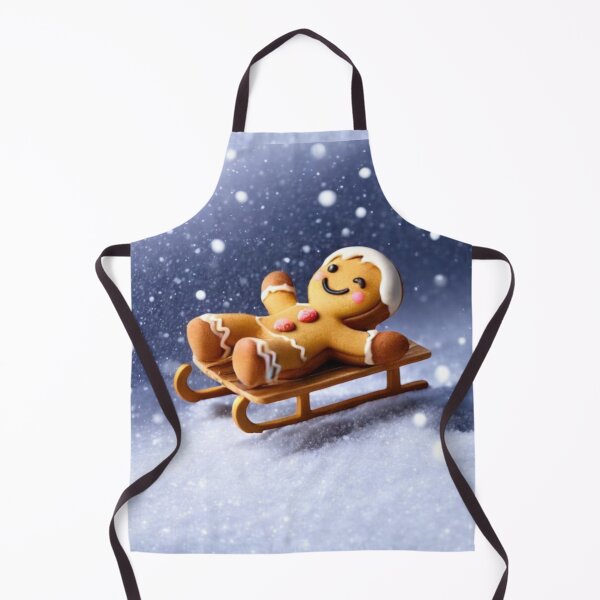 Item preview, CUTE FUNNY SLED SNOW GINGERBREAD MAN designed and sold by Arts4U.