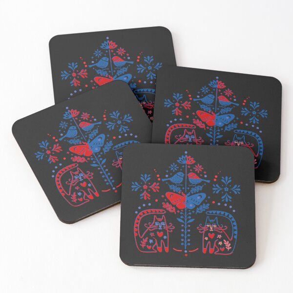 Item preview, Cutout - cats and birds and flowers designed and sold by Betinka.